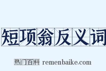 短项翁反义词是什么意思的图片